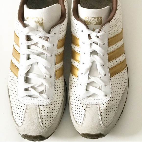 white and gold adidas